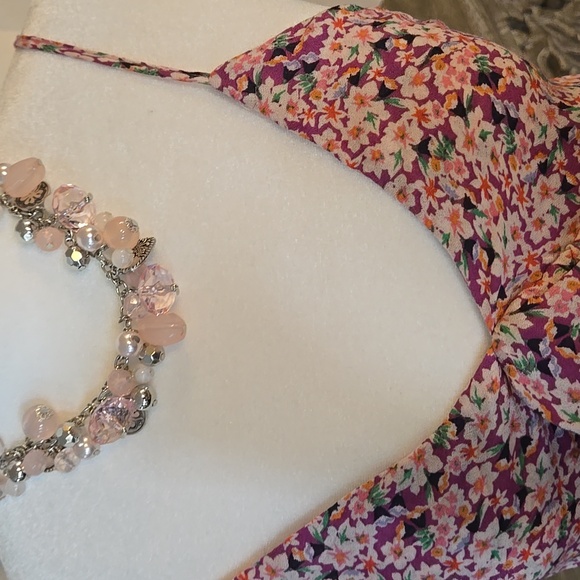 Chic Floral Maxi Dress in Pink and Purple New - Picture 13 of 17